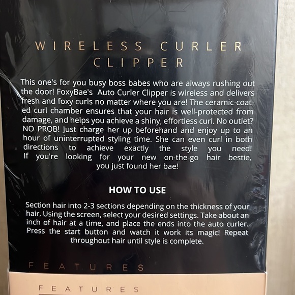 BRAND NEW FOXYBAE WIRELESS CURLER CLIPPER - Picture 3 of 6